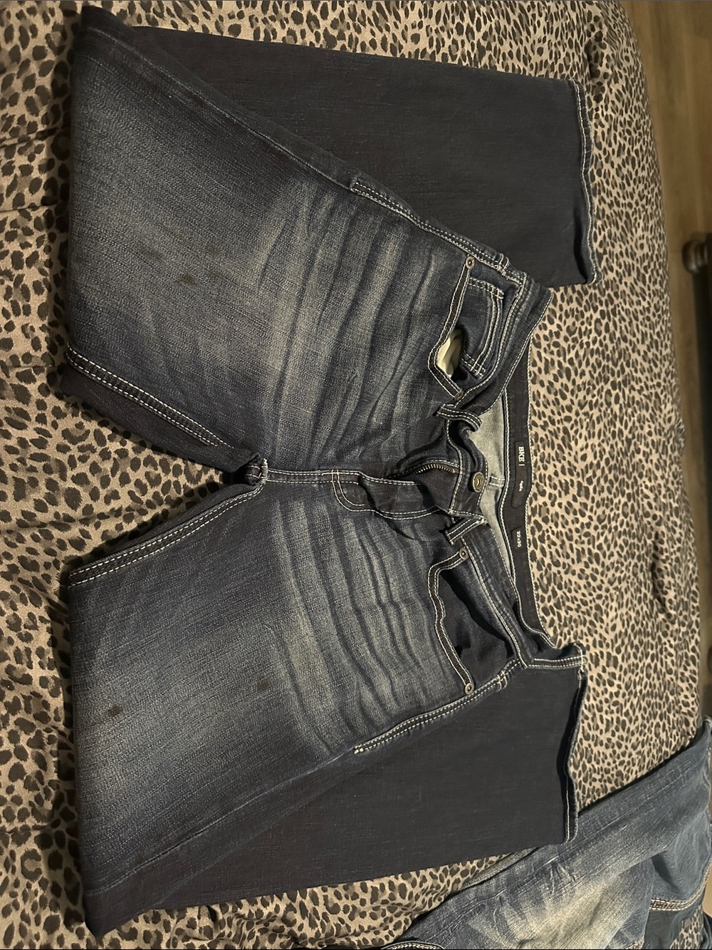 BKE Men’s Dark Blue Straight Jeans